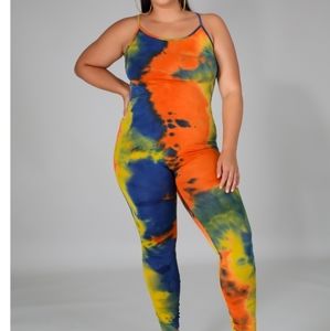 Plus size Tye dye jumpsuit